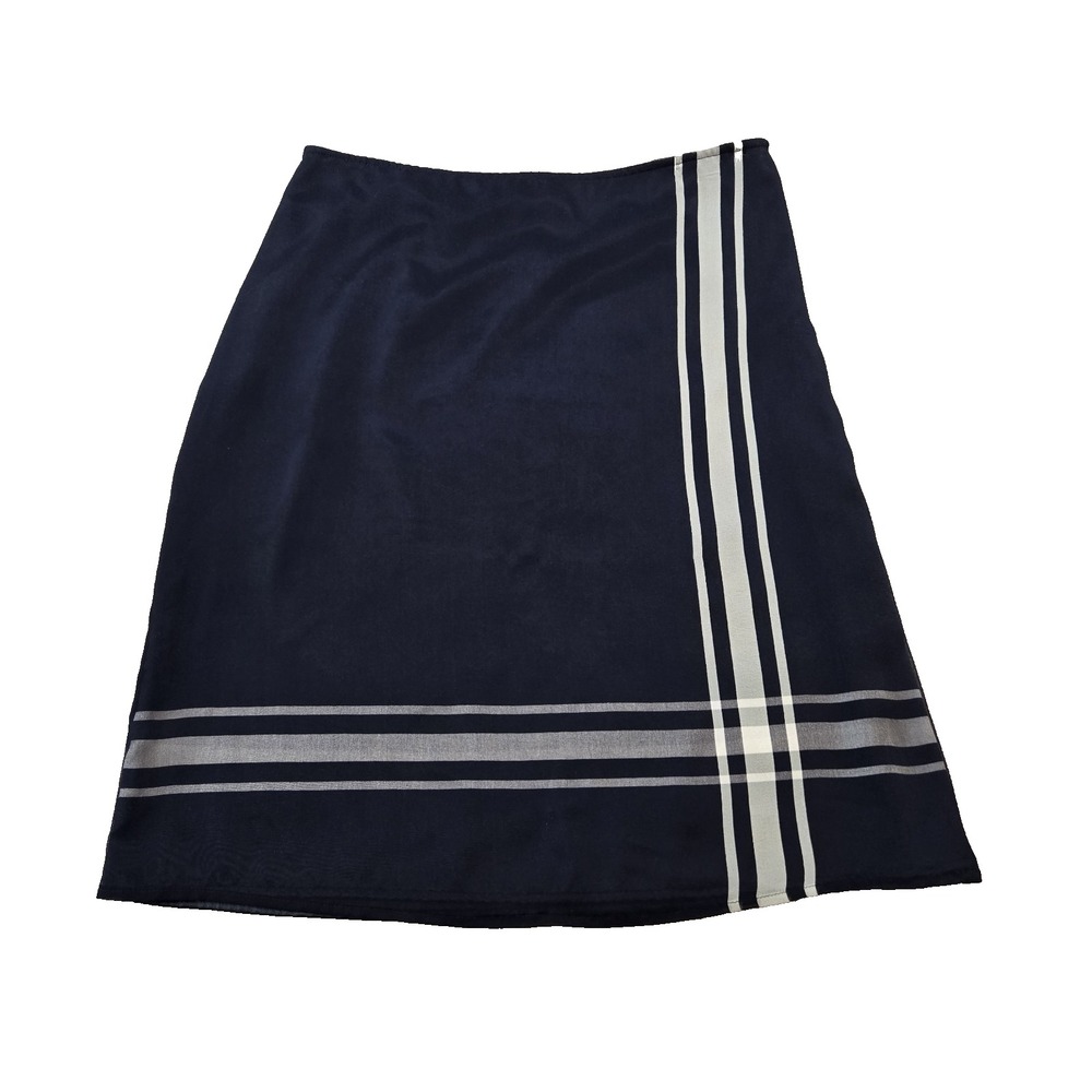 Laura Leigh Women's Silk Skirt Handkerchief Pattern Lined Side Zip Size 10